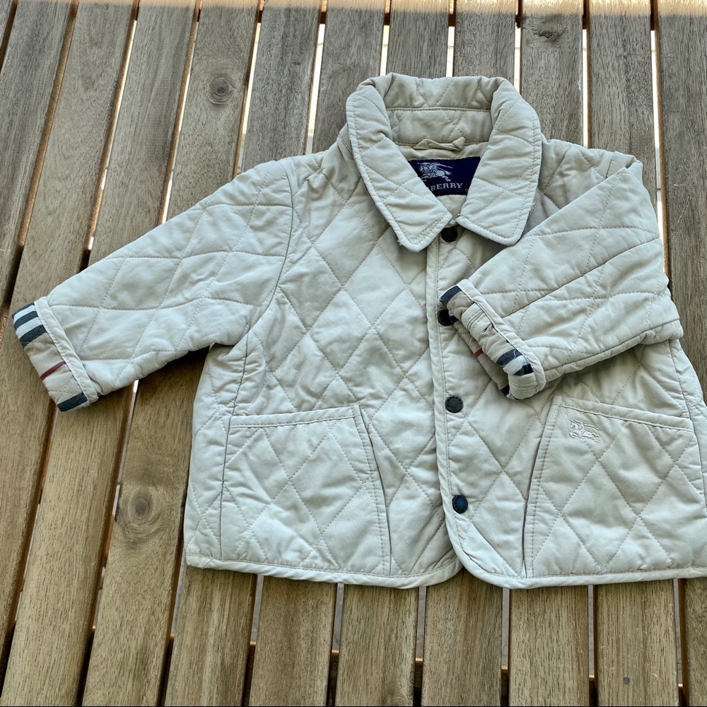 Vest jacket 9 / 12 months fleeced Burberry crème